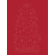 Christmas Tree Sashiko Panel - Red